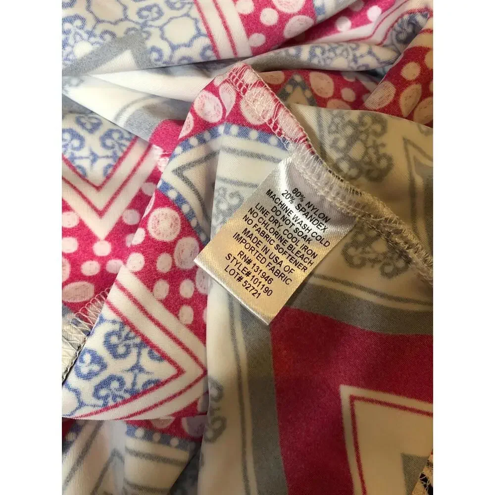 Jude Connally A Line Dress Cap Sleeve Pink Geometric Chevron Print Pockets S - Picture 8 of 9